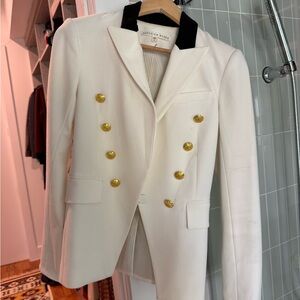 Veronica Beard -  White Double-Breasted Blazer (size 2)